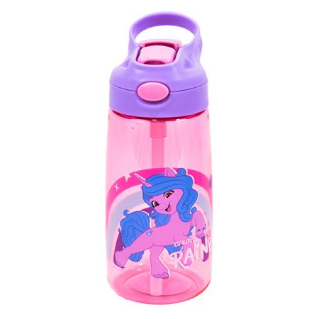 בקבוק פלסטיק 500 מל פיית סיליקון - הפוני הקטן שלי פסטל