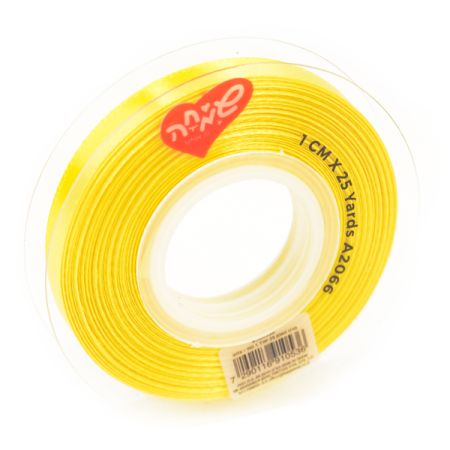 סרט סאטן 25 יארד 1 סמ - צהוב