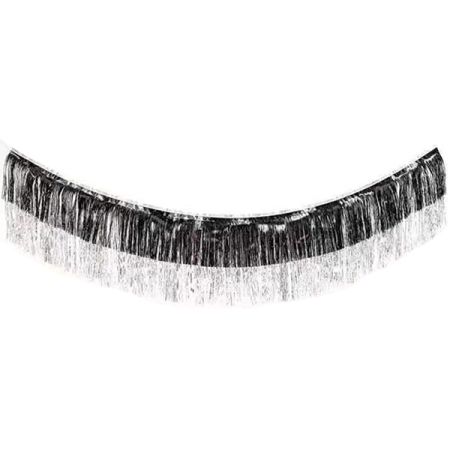 שרשרת פרנזים לתליה- שחור כסף