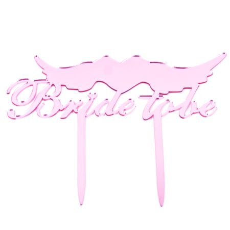 טופר אקרילי לעוגה 1יח-BTB רוז גולד