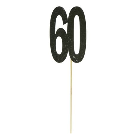 טופר גליטר עם כתר 1יח-מספר 60 שחור