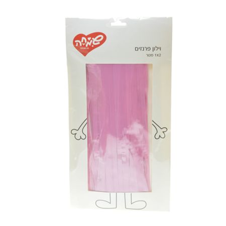 קישוט תליה וילון 1X2מ ופרנזים-ורוד