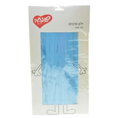 קישוט תליה וילון 1X2מ ופרנזים-תכלת