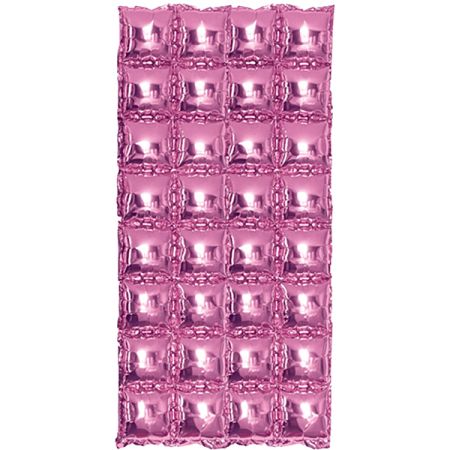 קיר בלונים מרובע מתנפח 76 על 140 סמ - ורוד