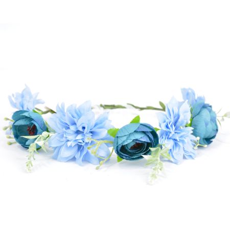 זר לראש-כחול