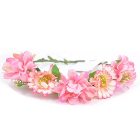 זר לראש מהודר-ורוד