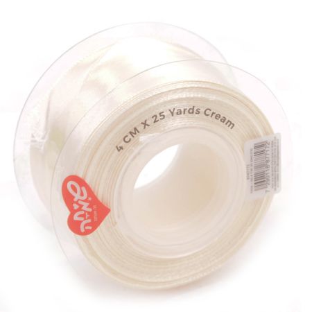 סרט סאטן 25 יארד 4 סמ - שמנת