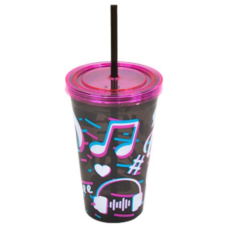 כוס ומכסה עם קשית - תו מוזיקה