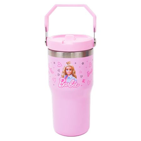 כוס תרמית עם ידית אחיזה 550 מ''ל - ברבי