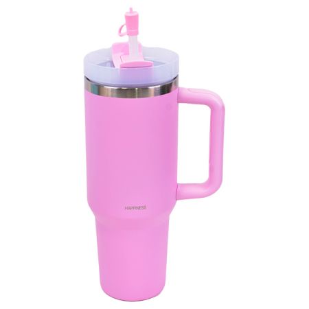כוס תרמית עם ידית אחידה 1.18 ליטר - ורוד