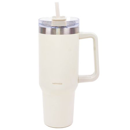 כוס תרמית עם ידית אחידה 1.18 ליטר - שמנת