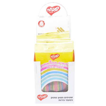 ממתק ליקריץ שטיחים 100 ג' – פירות צבעוני- פסטל 8*12