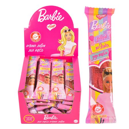 ממתק ליקריץ מקלות חמוצים 20 גרם אדום בטעם תות -ברבי