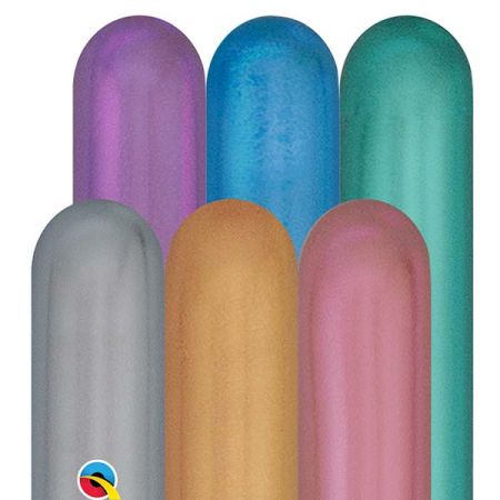 בלון Q260 כרום מעורבב צבעים-100יח