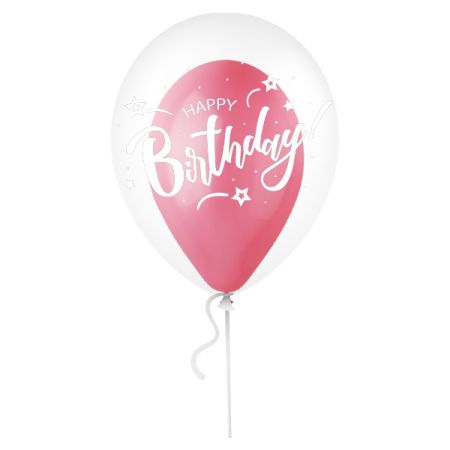 בלון בתוך בלון HB נקודות וכוכבים מעורב צבעוני - 100 יח