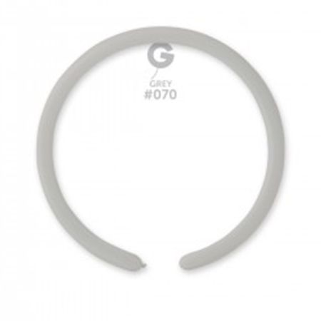 בלון נקניק D2 פסטל אפור 70 100יח