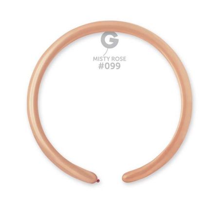 בלון נקניק D2 פסטל ורוד מעושן 099 50יח