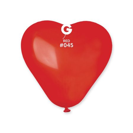 בלון CR6 לב פסטל אדום 45 100יח