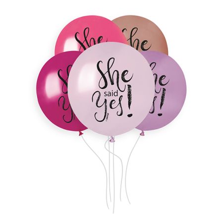 בלון GM150-מעורב צבעים רווקות 25 יח-SHE SAID YES