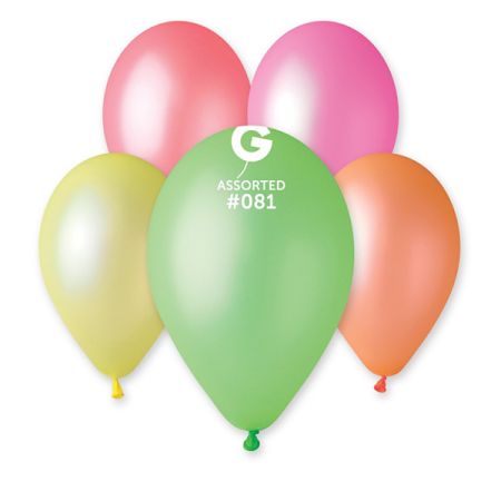 בלון GF90 נאון מעורב צבעים 50יח