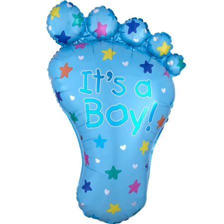 בלון מיילר 26 הולדת בן - כף רגל I'TS A BOY -תכלת