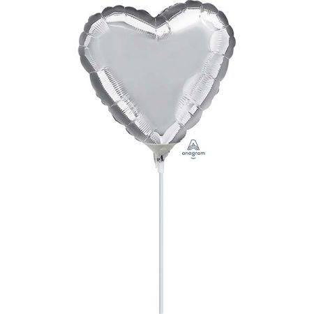 בלון על מקל 4 - לב כסף