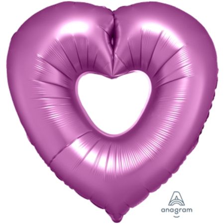 בלון מיילר 26 צורות-לב ורוד פלמינגו פתוח