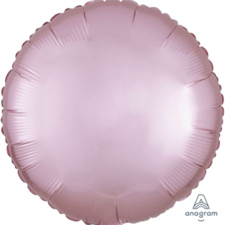 בלון מיילר 18- חלק עגול ורוד פסטל מט כרום אנגרם