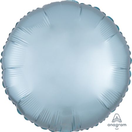 בלון מיילר 18- חלק עגול כחול פסטל מט כרום אנגרם