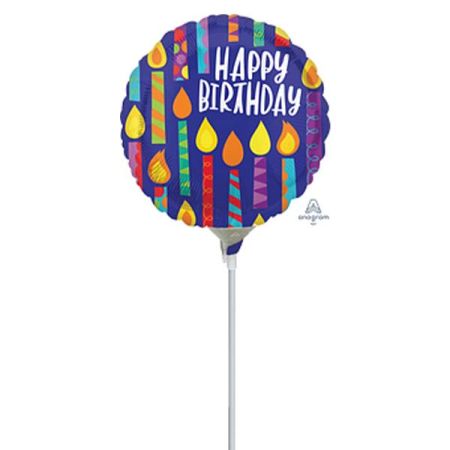 בלון על מקל 9- HB נרות דולקים