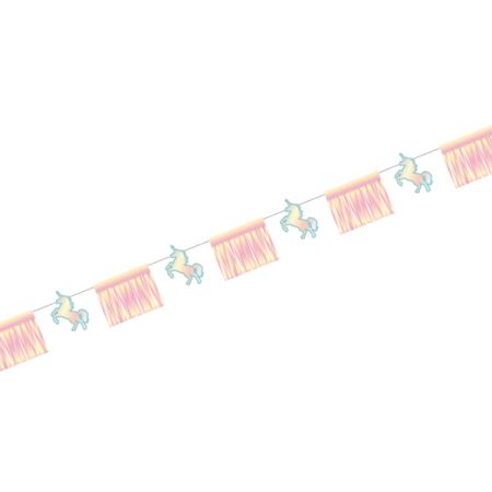 באנר שרשרת צורני 2.5מ וחדי קרן פרנזים-בפסטל