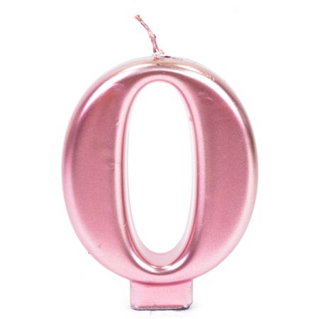 נר גדול מעמד שחור רוזגולד מטאלי - ספרה 0