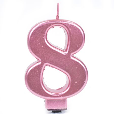 נר גדול מעמד שחור רוזגולד מטאלי - ספרה 8