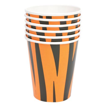 כוסות נייר 6יח-ספארי טיגריס