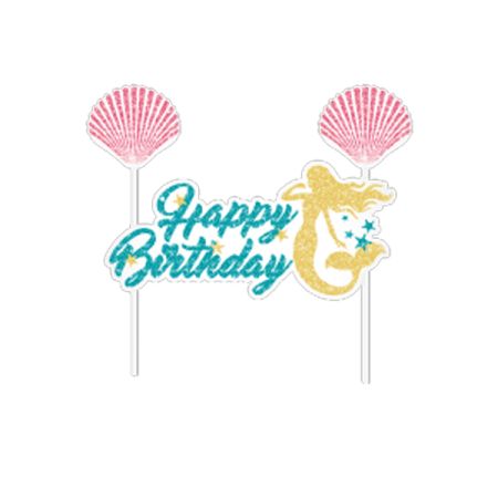 ערכת קישוט לעוגה-בת ים