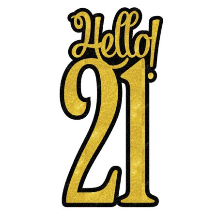 קישוט מרכז שולחן Hellow 21-זהב שחור