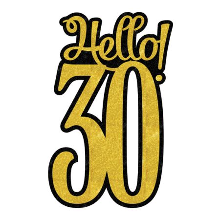 קישוט מרכז שולחן Hellow 30-זהב שחור