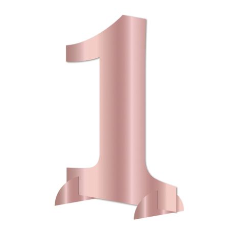 קישוט מרכז שולחן ספרות-1 רוז גולד