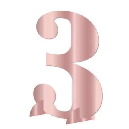 קישוט מרכז שולחן ספרות-3רוז גולד