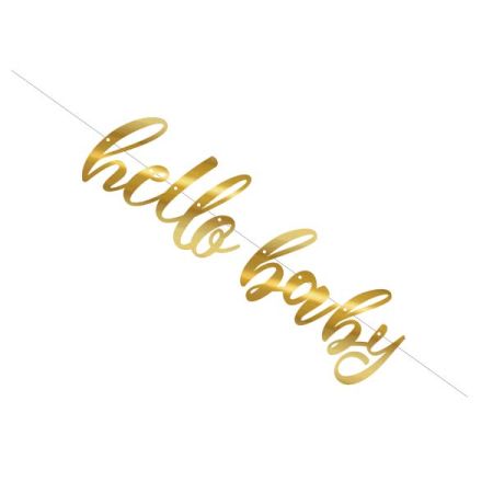 באנר אותיות לתלייה- HELLO BABY מטר