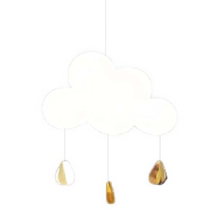 קישוט לתלייה- ענן וטיפות זהב