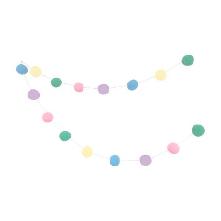 באנר לתלייה- - שרשרת פונפונים 1.6 מ