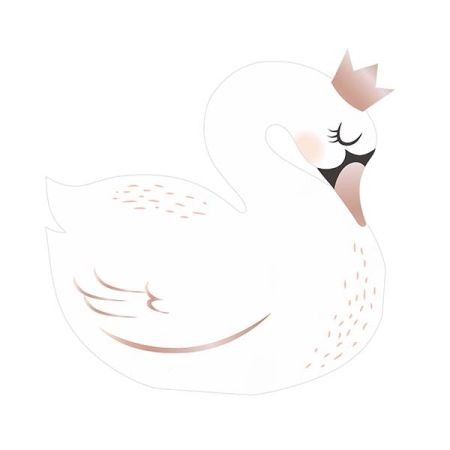 מפיות נייר צורני- ברבור עם הטבעה 33 סמ- 12 יח